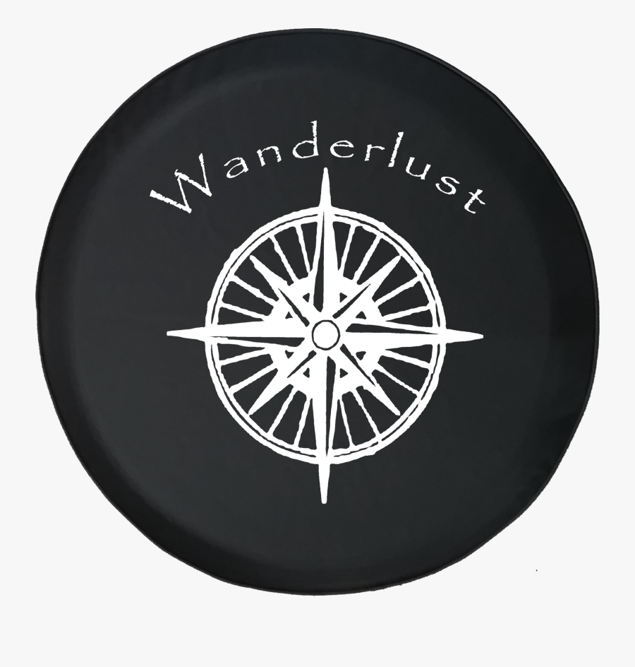 Wanderlust Nautical Star Compass Spare Tire Cover Fits - Gathering City From Above, Transparent Clipart
