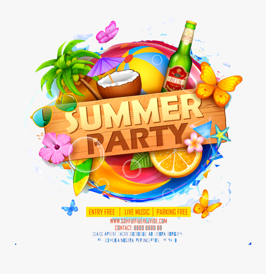 Party Png Image Download - Summer Party Background Png, Transparent Clipart