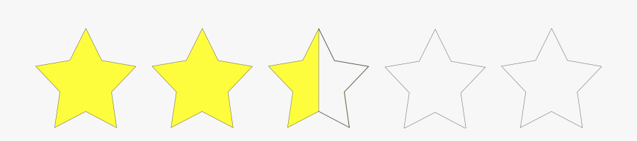 2 And A Half Star Rating, Transparent Clipart