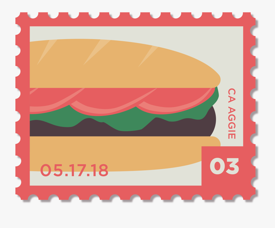Postage Stamp, Transparent Clipart