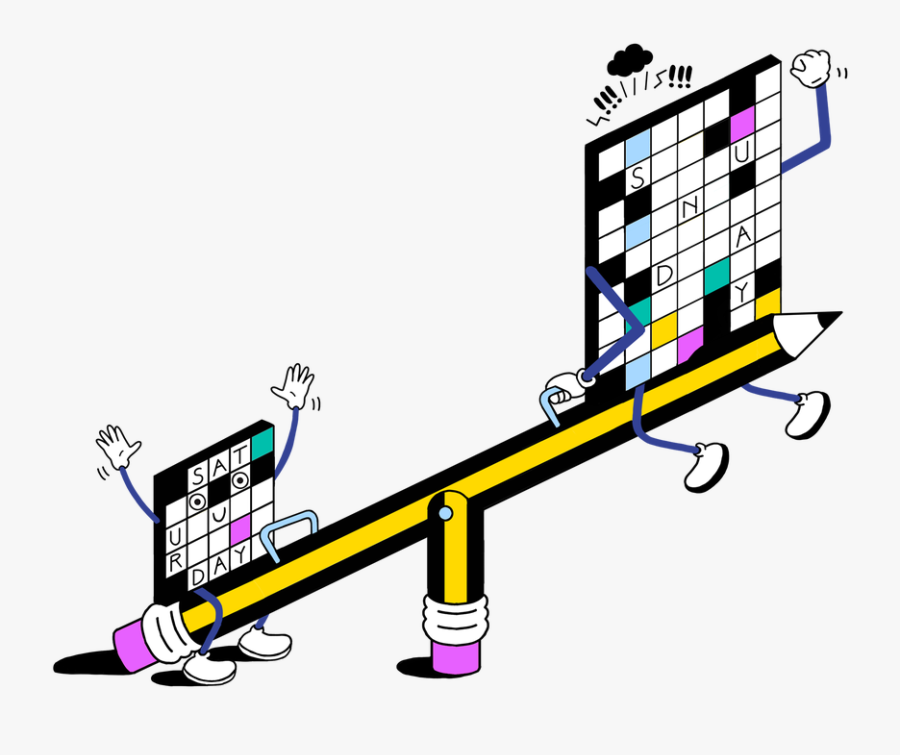 Mondays Have The Most Straightforward Clues And Saturday - Crossword, Transparent Clipart