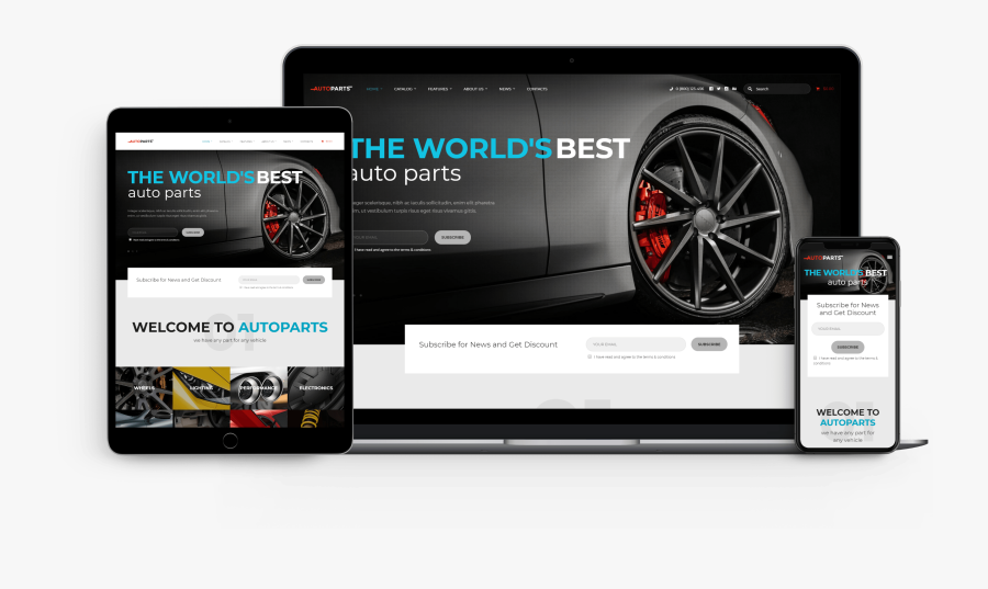 Car Parts Store And Auto Services Wordpress Theme - Wordpress Themes For Autoparts, Transparent Clipart