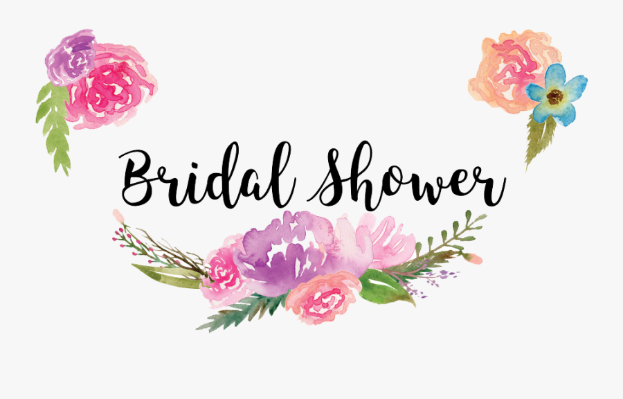 Transparent Bridal Shower Png - Watercolor Flowers Free Clipart, Transparent Clipart