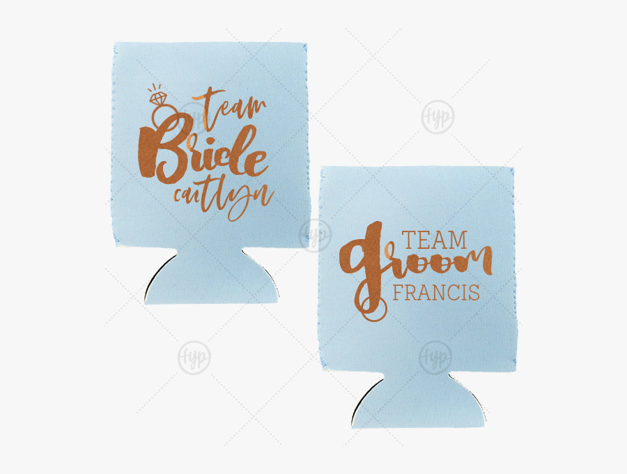 Our Custom Powder Blue Flat Can Cooler With Copper - Calligraphy, Transparent Clipart