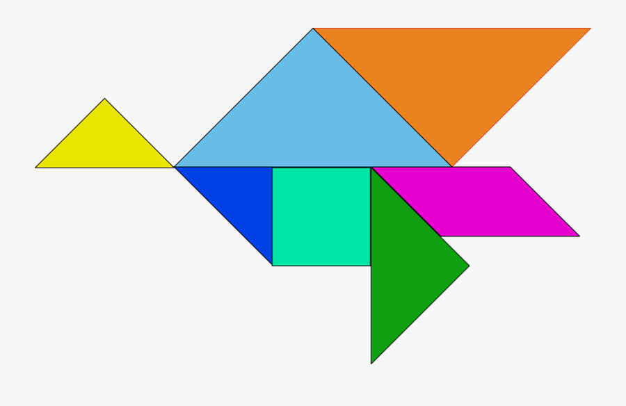 Transparent Game Pieces Clipart - Tangram Shapes, Transparent Clipart