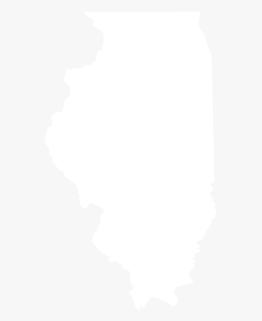Illinois Silhouette By Paperlightbox - Illinois White, Transparent Clipart