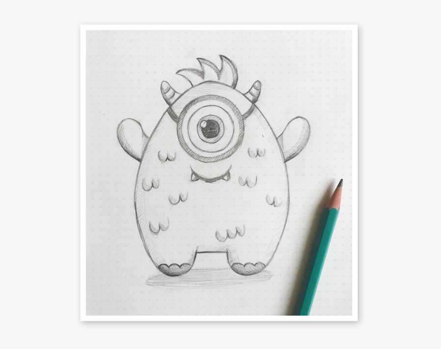 Monster Sketch - Sketch, Transparent Clipart