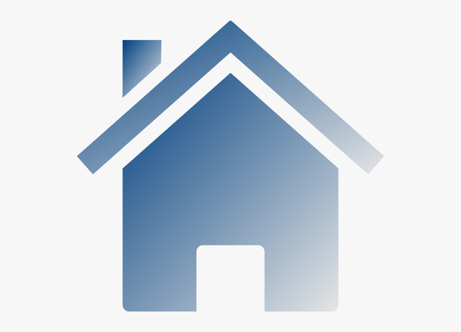 Simple Blue House Svg Clip Arts - Silhouette House Black And White Clipart, Transparent Clipart