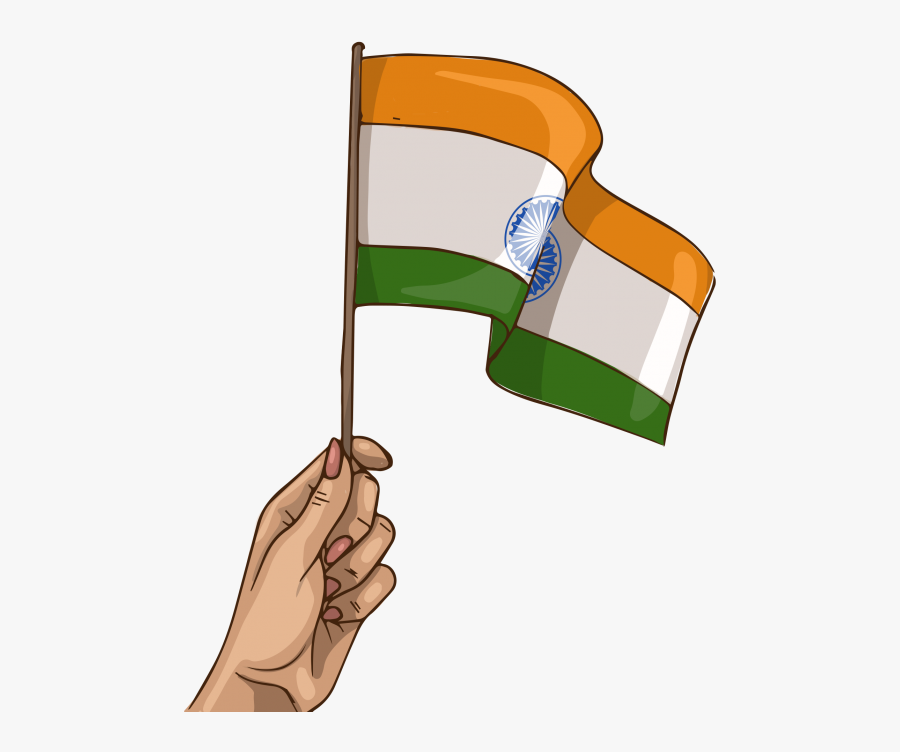 Flag In Hand Png - Flag With Hand Png, Transparent Clipart