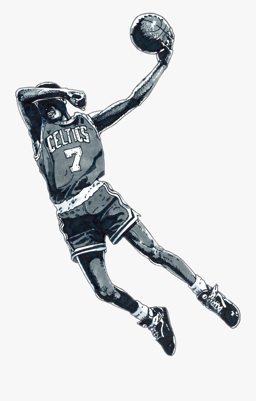 Transparent Basketball Player Dunking Clipart - Player, Transparent Clipart