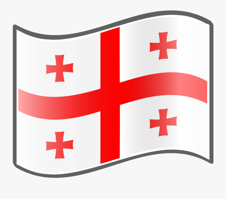 Transparent Christian Flag Clipart - Country Of Georgia Flag, Transparent Clipart