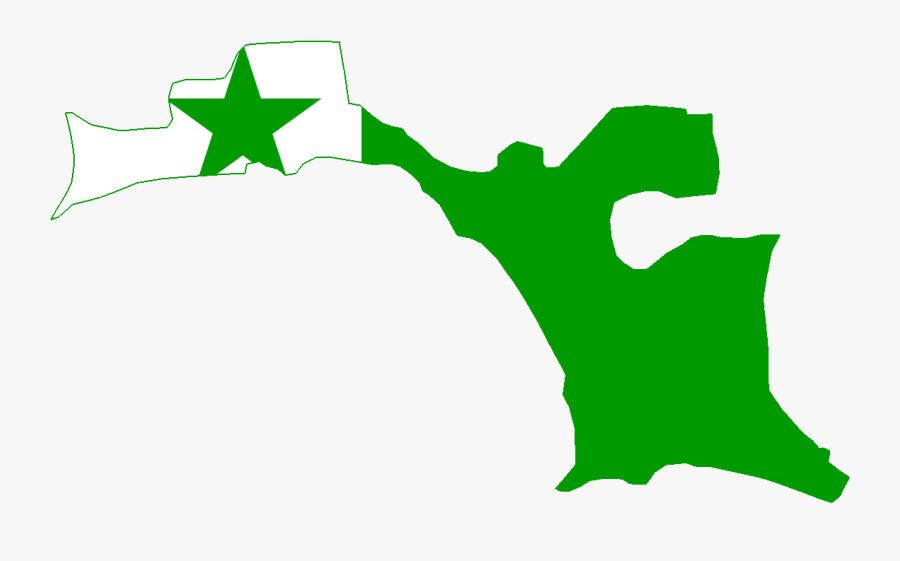 Esperanto Flag Map, Transparent Clipart