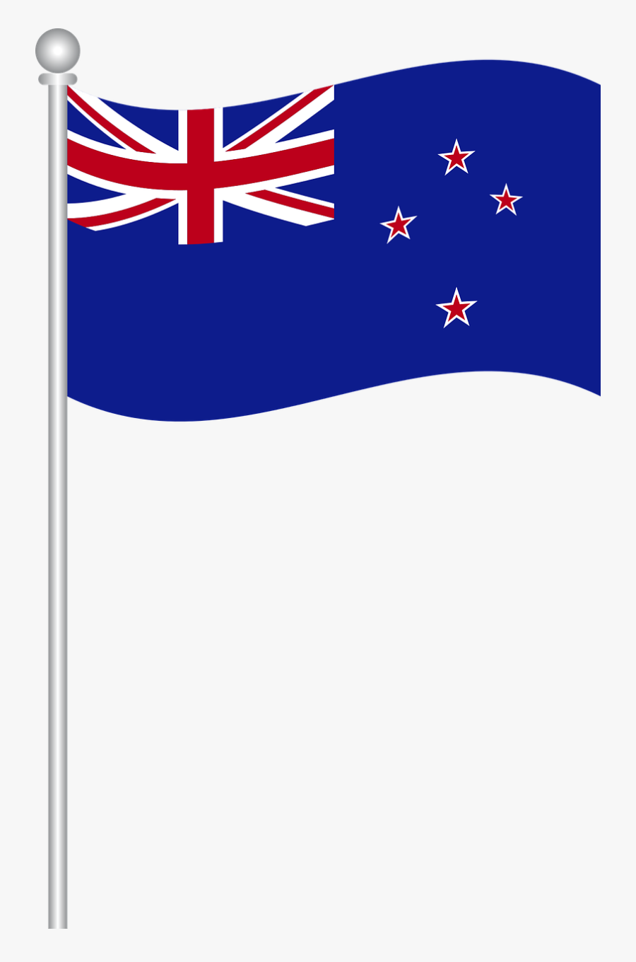 Flag Of New Zealand Flag New Zealand Free Picture - New Zealand Flag Cartoon, Transparent Clipart