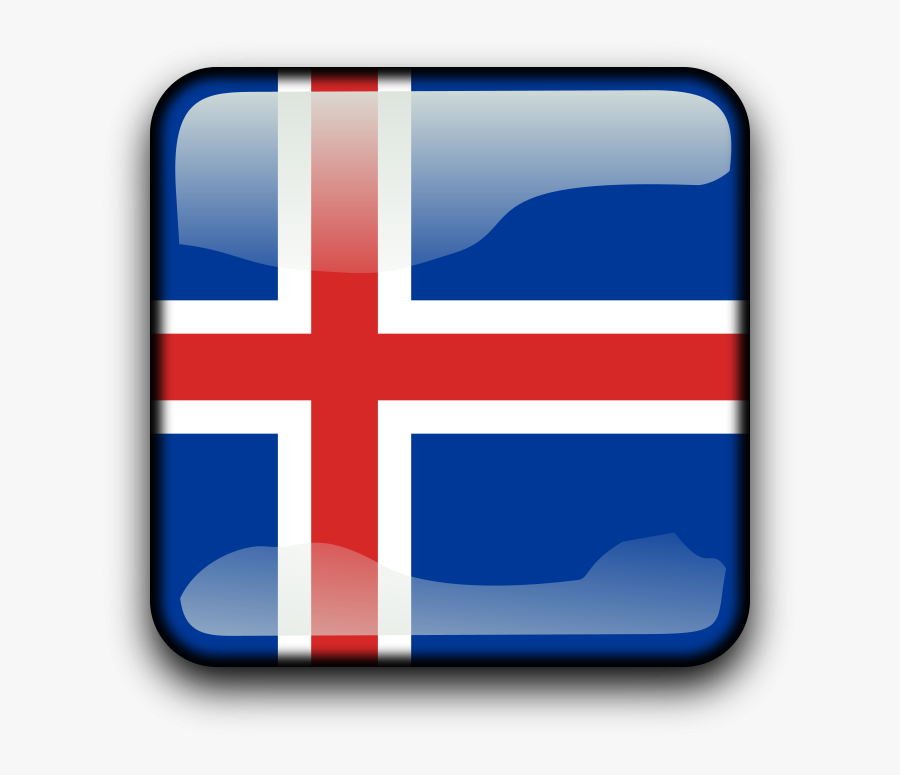 Flag Of Iceland Svg Clip Arts - Iceland Flag Square, Transparent Clipart