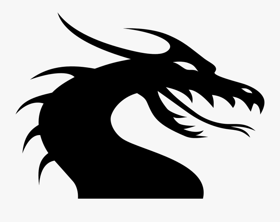 Dragon Monster Silhouette Free Picture - Clipart Dragon Head, Transparent Clipart