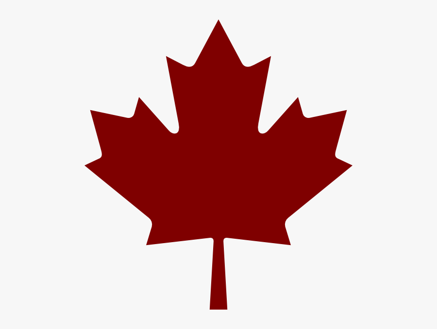 Red Canadian Maple Leaf, Transparent Clipart