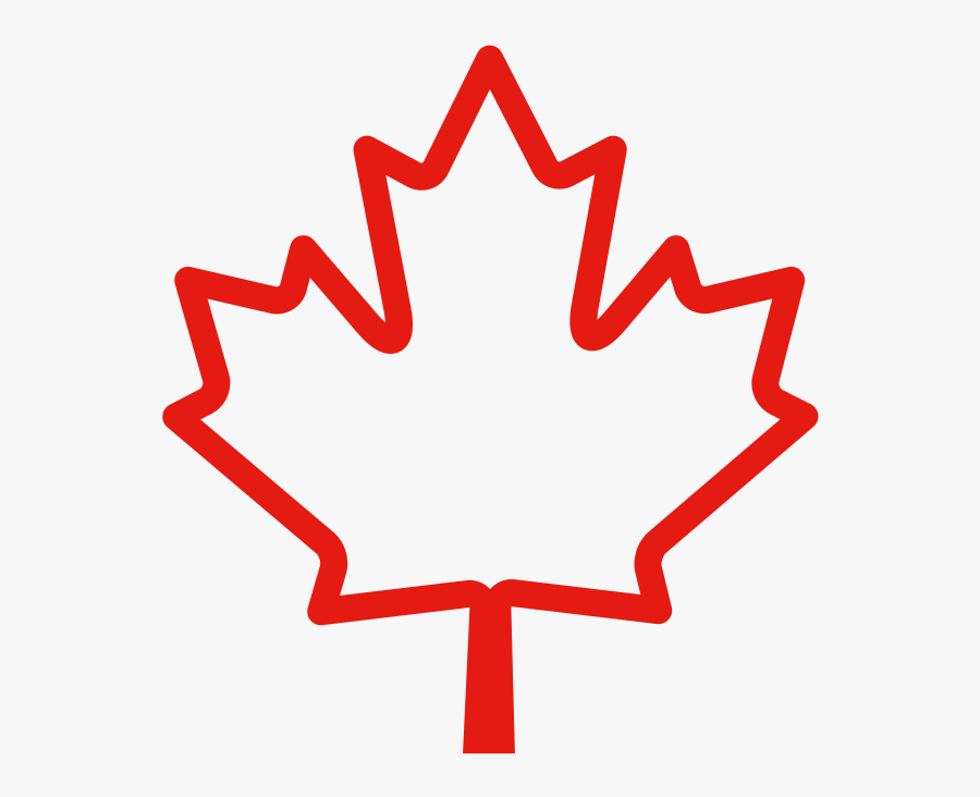 Transparent Leaf Outline Clipart - Foglia D Acero Canada, Transparent Clipart