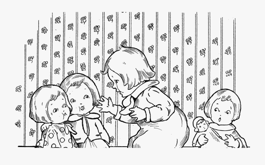 Storybook Nursery Rhyme Clip Art - Line Art, Transparent Clipart