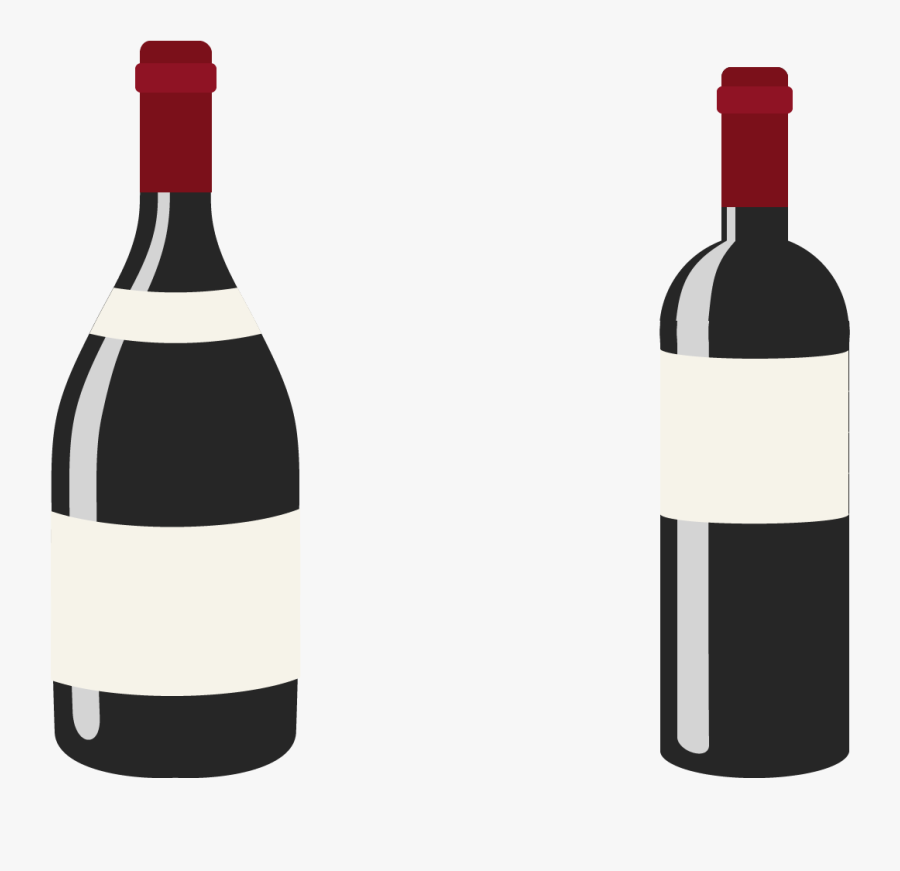 Red Wine Bottle - Bottle, Transparent Clipart
