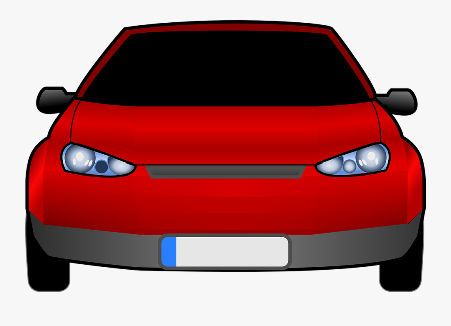 Car Clipart Front View - Car Facing Forward Drawing, Transparent Clipart