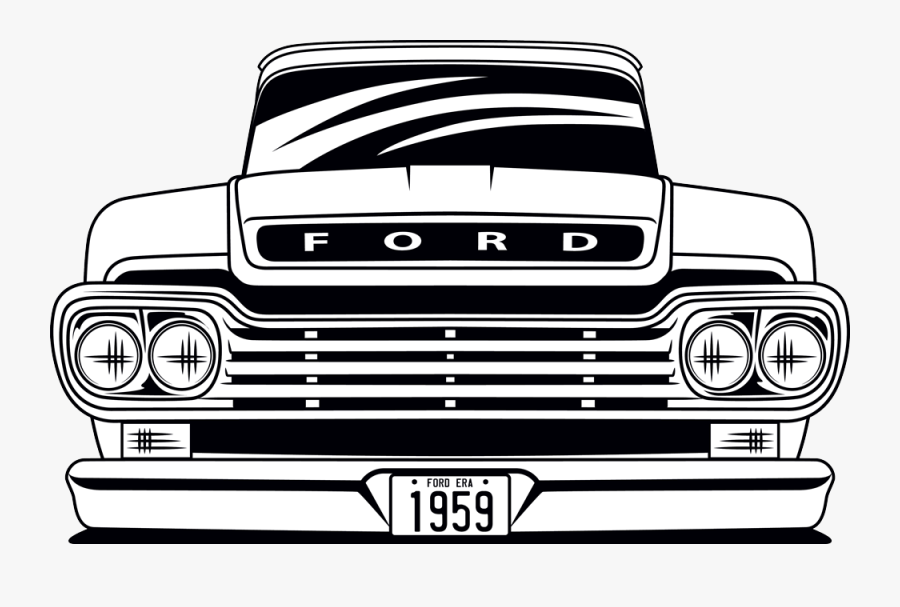 1963 Ford F100 Clip Art, Transparent Clipart