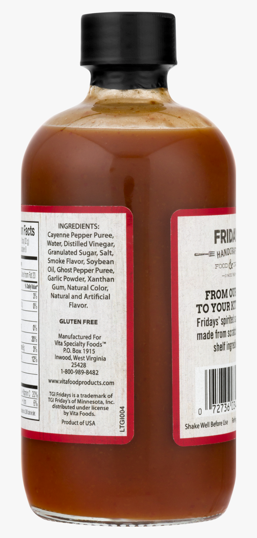 Tgi Friday Ghost Pepper Sauce, - Glass Bottle, Transparent Clipart