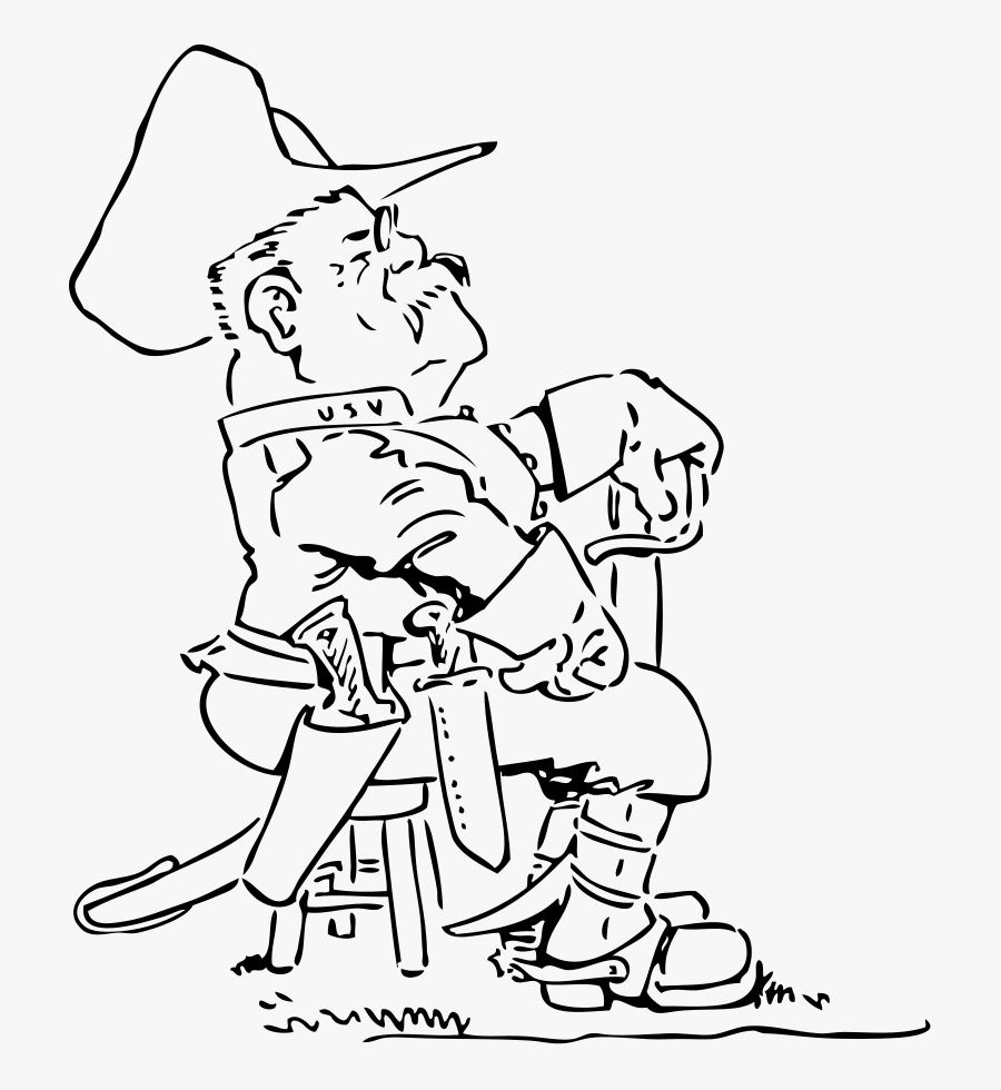 Teddy Roosevelt - Outline Teddy Roosevelt Cartoon, Transparent Clipart