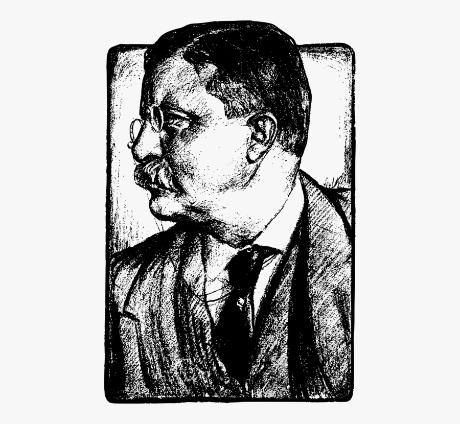 Human Behavior,art,monochrome Photography - Theodore Roosevelt, Transparent Clipart