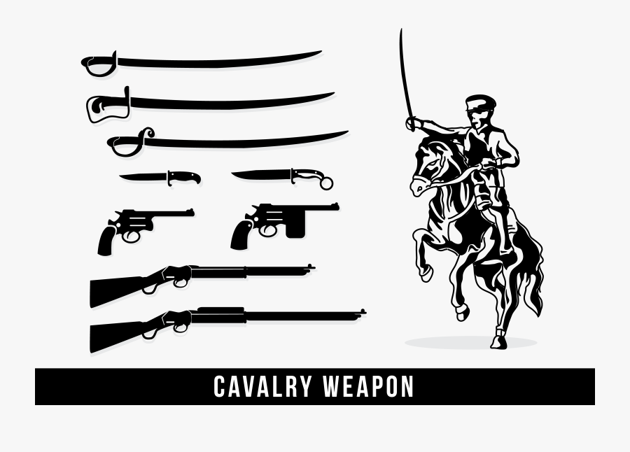 Weapon Cavalry Soldier Silhouette, Transparent Clipart