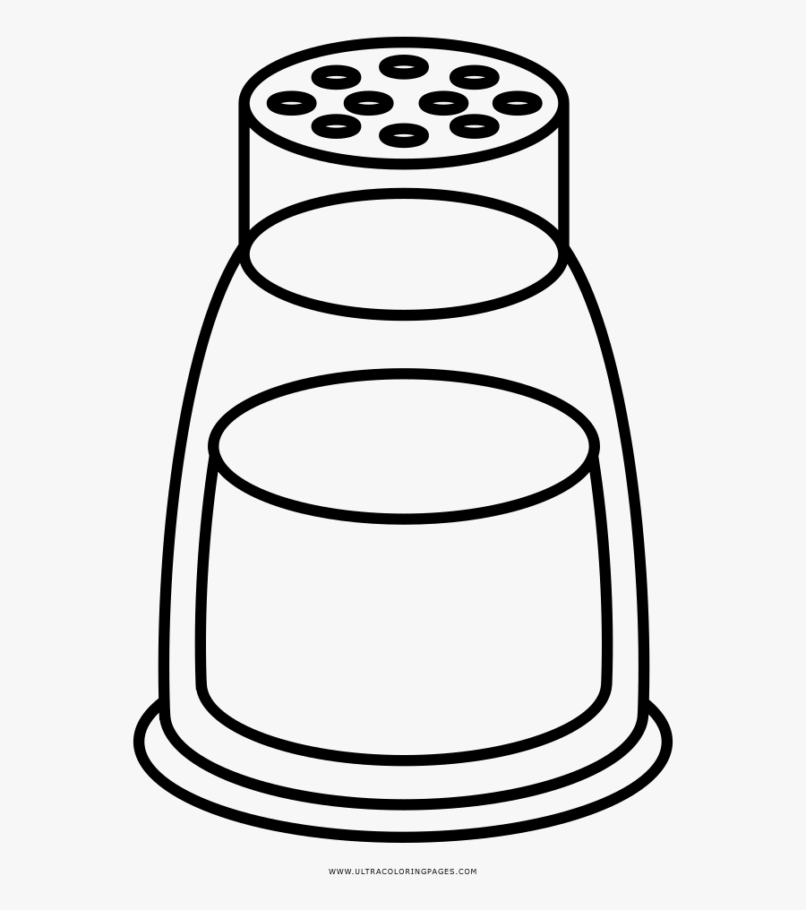 Transparent Pepper Shaker Clipart - Salt For Coloring, Transparent Clipart