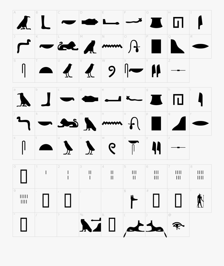 Clip Art Egyptian Hieroglyphics Font - Hieroglyphics Transparent, Transparent Clipart