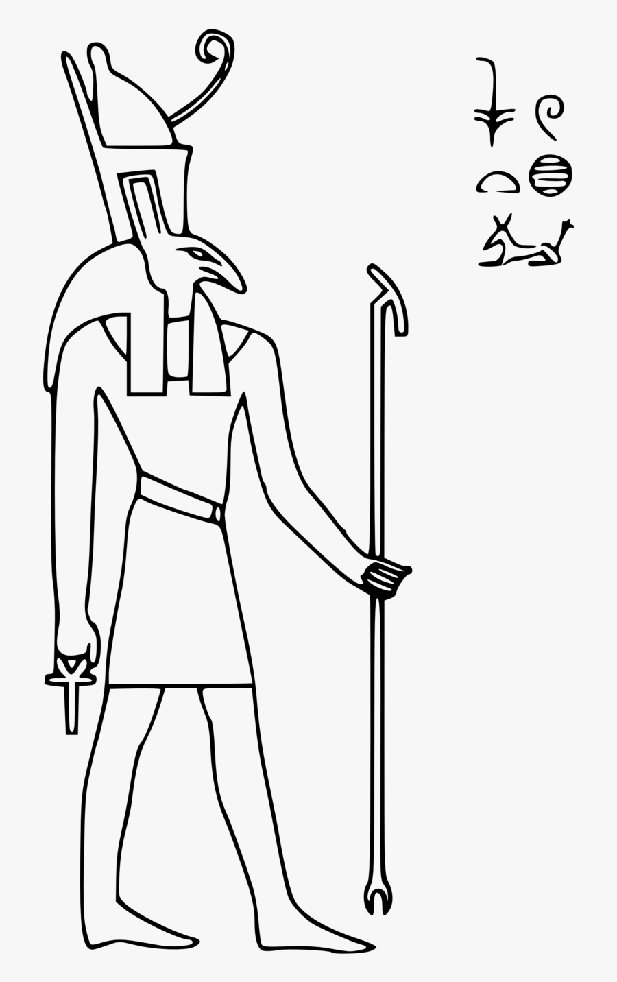 Scalable Vector Graphics Peace Sign Egyptian God Seth - Seth Egyptian God Outline, Transparent Clipart