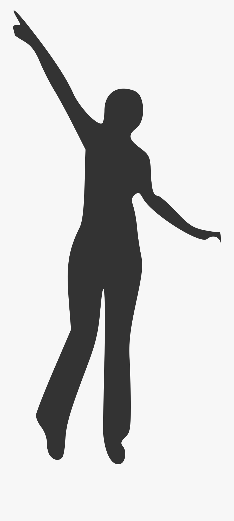 Silhouette Drawing Woman Clip Art - Woman Silhouette Pointing Png, Transparent Clipart