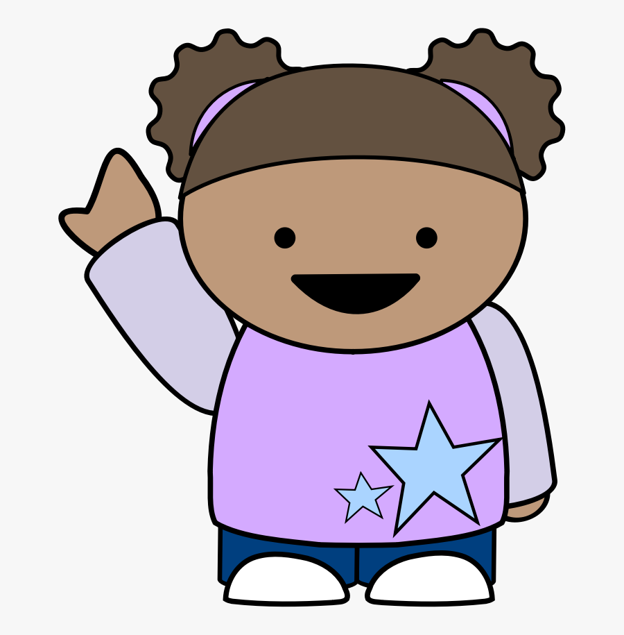 Human Behavior,purple,cheek - Cartoon Girl Public Domain, Transparent Clipart