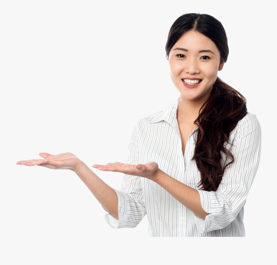 Women Pointing Left Png Image, Transparent Clipart