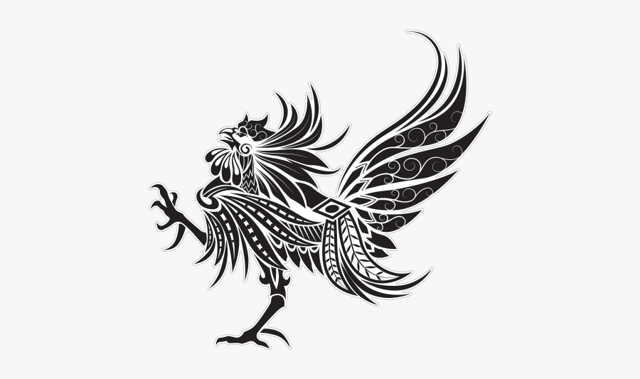 Download Cockfight Gamecock Chicken Rooster Logo Tribal Fighting Rooster Tattoo Free Transparent Clipart Clipartkey