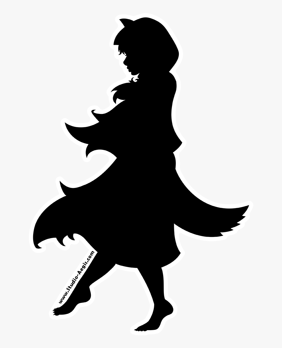Crimson Dames - Red Riding Hood Silhouette, Transparent Clipart