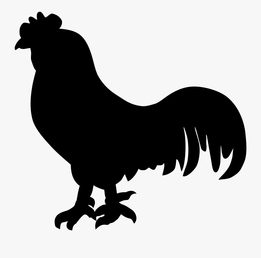 Rooster Clip Art Silhouette Chicken Gamecock - Australian Silky Terrier Silhouette, Transparent Clipart