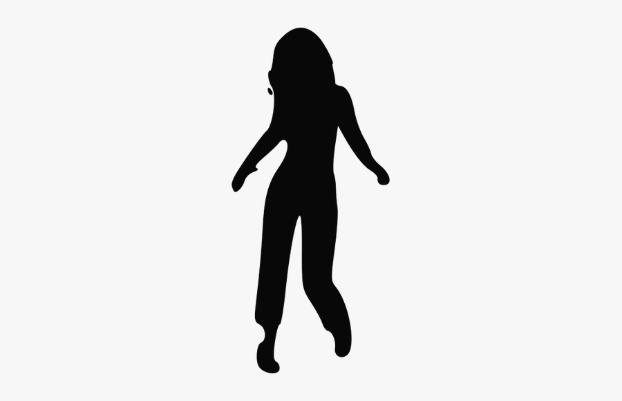Dancing Lady Silhouette Vector Image - Desenho De Uma Silhueta De Dança, Transparent Clipart