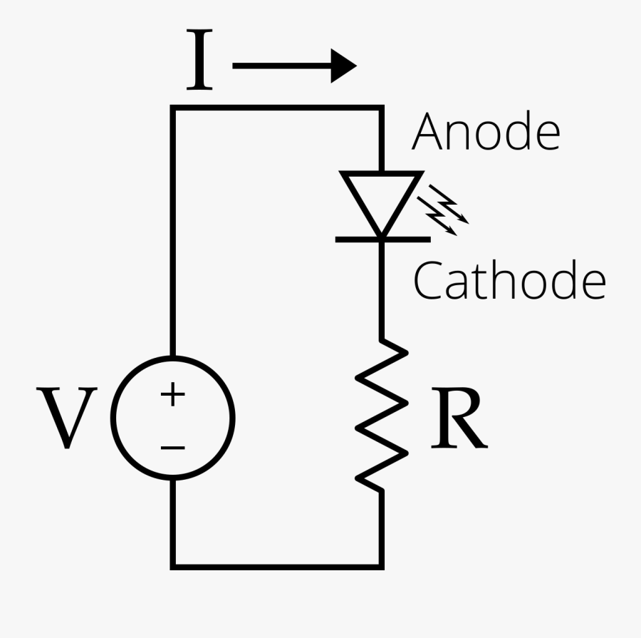 Led Circuit - Circuit Diagram Of Led Light, Transparent Clipart