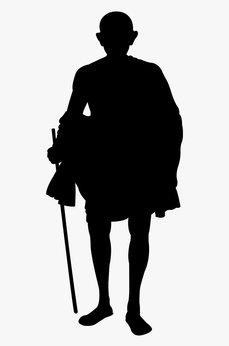 Gandhi Silhouette, Transparent Clipart