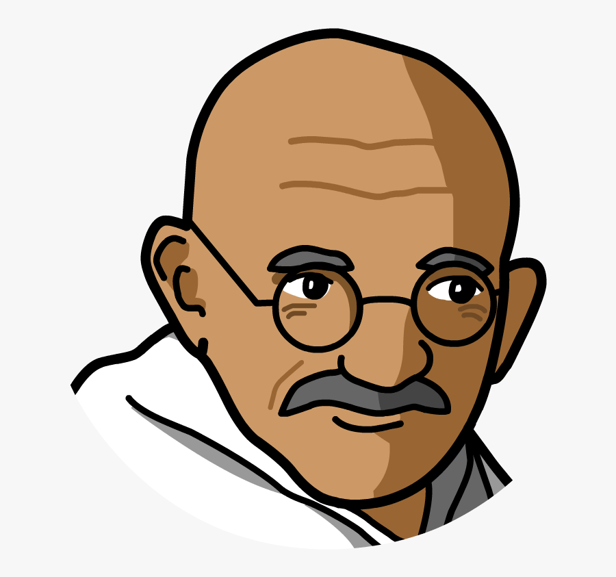 Transparent Gandhi Png - Mahatma Gandhi In Cartoon, Transparent Clipart