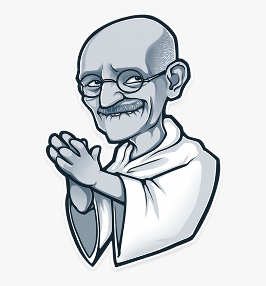 Gandhi Transparent Caricature - Gandhi Telegram, Transparent Clipart