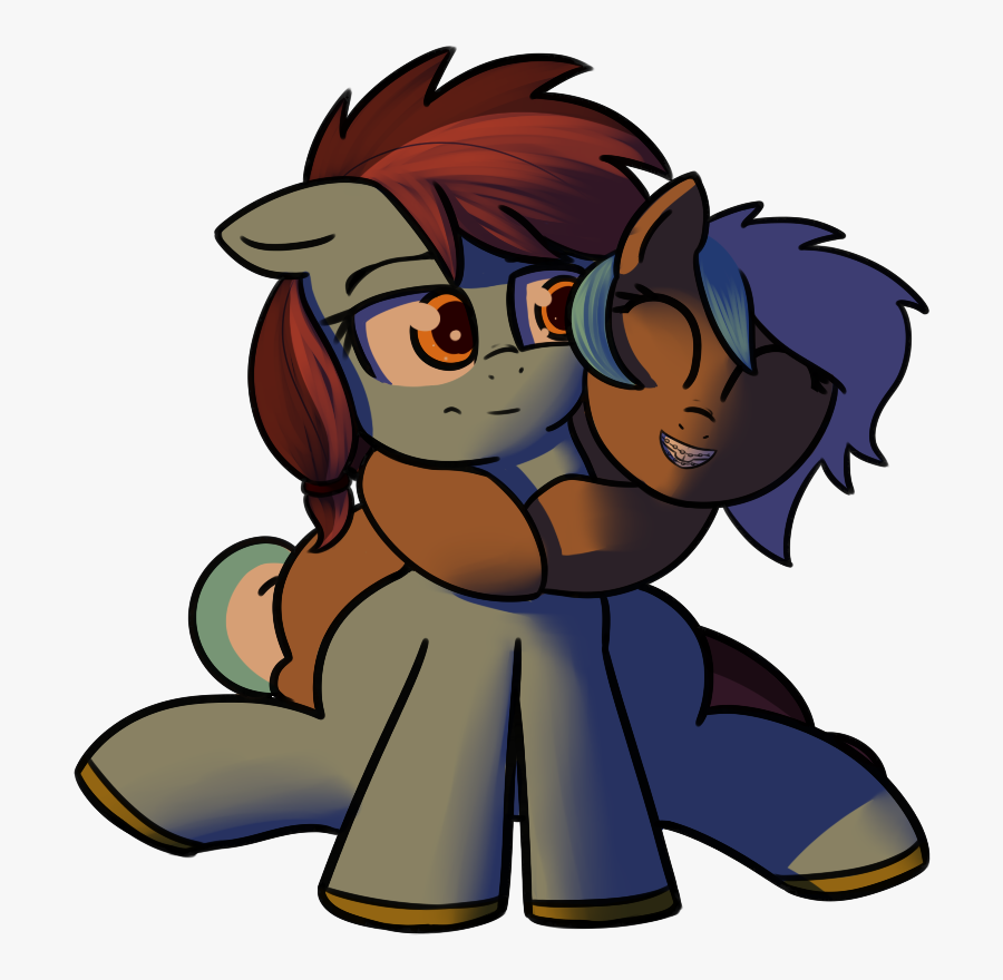 Neuro, Braces, Horseshoes, Hug, Oc, Oc - Cartoon, Transparent Clipart