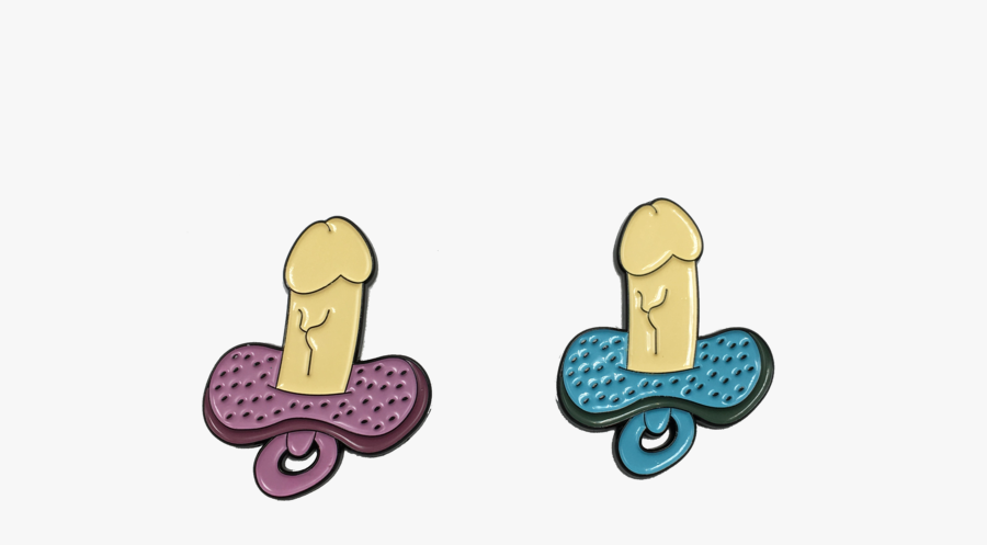 Penis Pacifier Pin - Illustration, Transparent Clipart