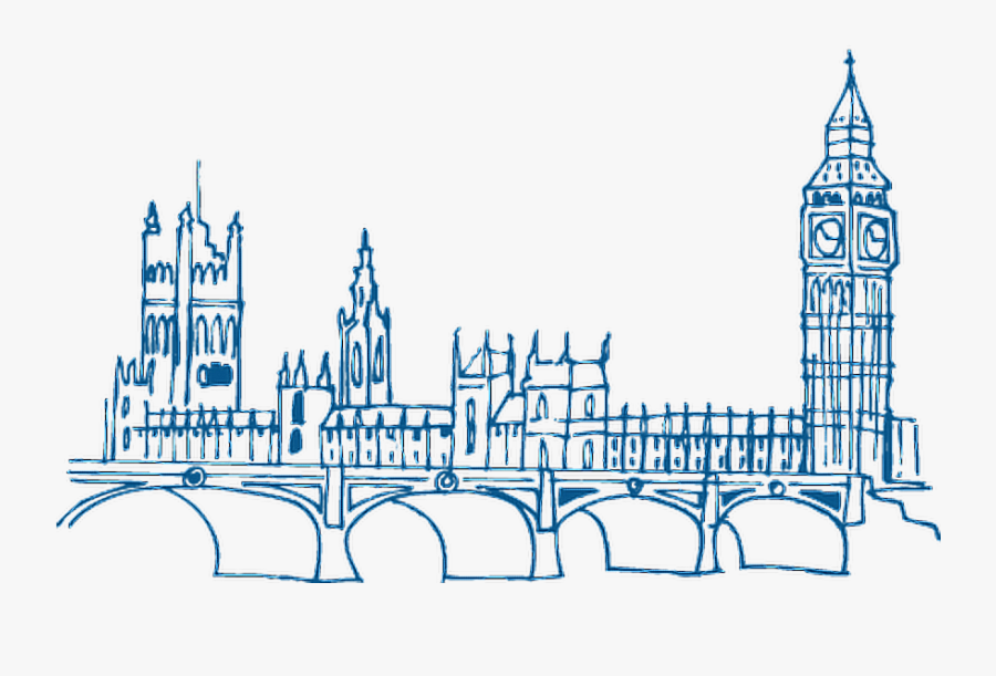 #ftestickers #urban #city #london #outline #building - Palace Of Westminster Png, Transparent Clipart