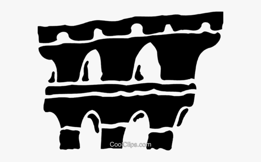Aqueduct Clipart Black And White - Acquedotto Romano Png, Transparent Clipart