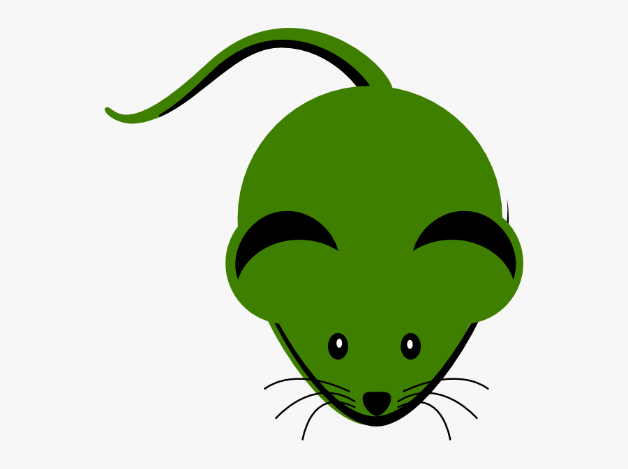 Green Mouse Cartoon, Transparent Clipart