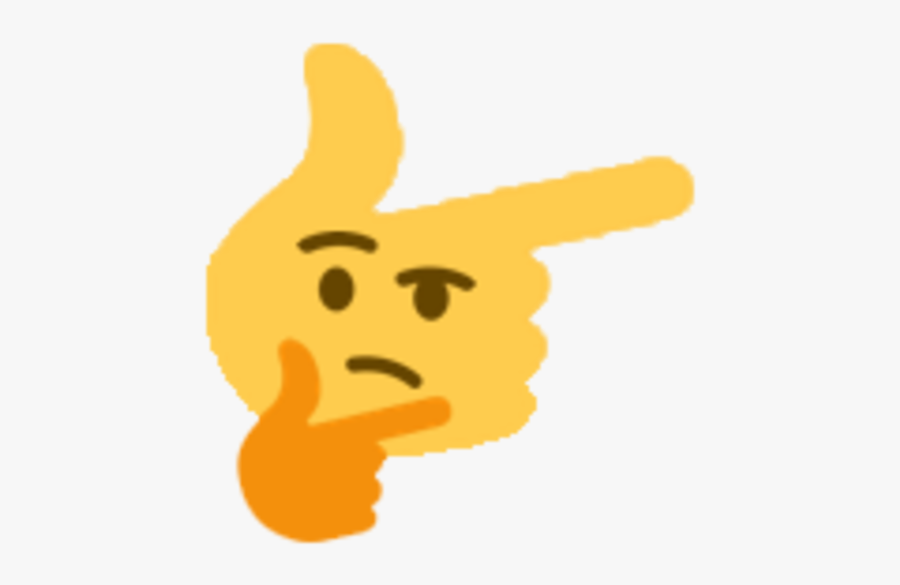 Thinking Emoji Hand Png - Thinking Emoji Meme, Transparent Clipart