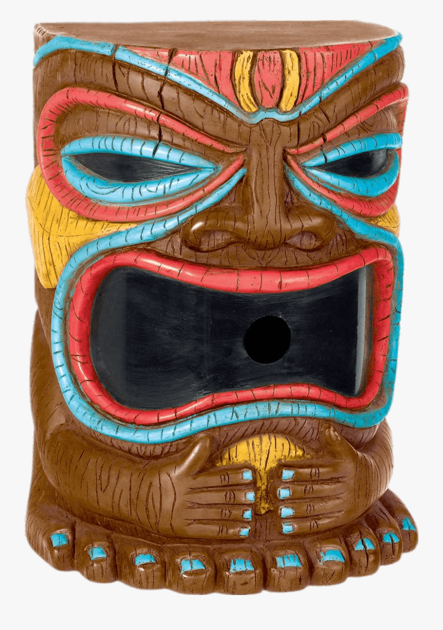 Tiki Head Hands On Belly - Tiki Bubble Machine, Transparent Clipart